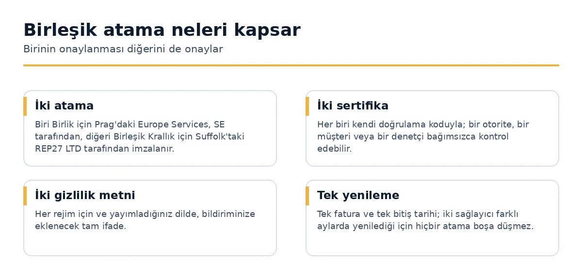 Birleşik AB ve Birleşik Krallık temsilci atamasının sağladığı.