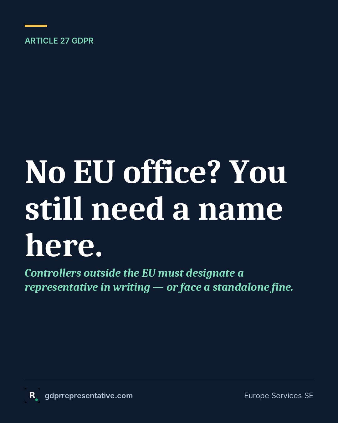 No EU office? You still need a name here.